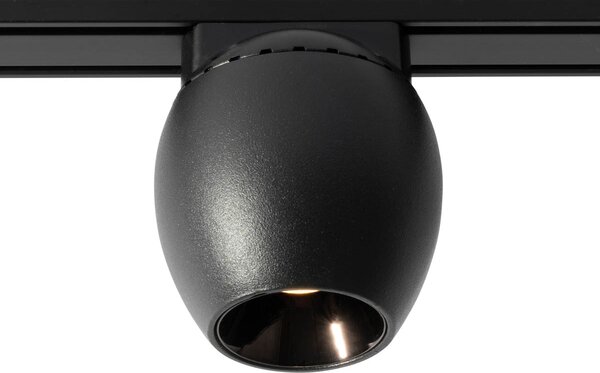 Spot modern negru pentru sistem de șine monofazat 6W 3000K - Magnetic Zagaye