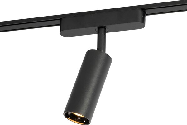 Spot modern negru pentru sistem de șine monofazat 4.5W 3000K - Magnetic Samson