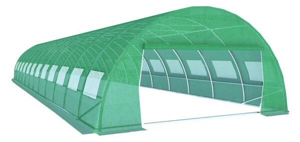 Sera gradina 12x3x2m tip tunel pentru legume, solar gradina 12x3m verde