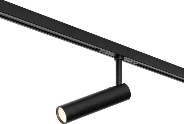 Spot modern negru pentru sistem de șine monofazat - Slimline Uzzy