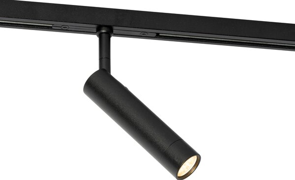 Spot modern negru pentru sistem de șine monofazat - Slimline Uzzy