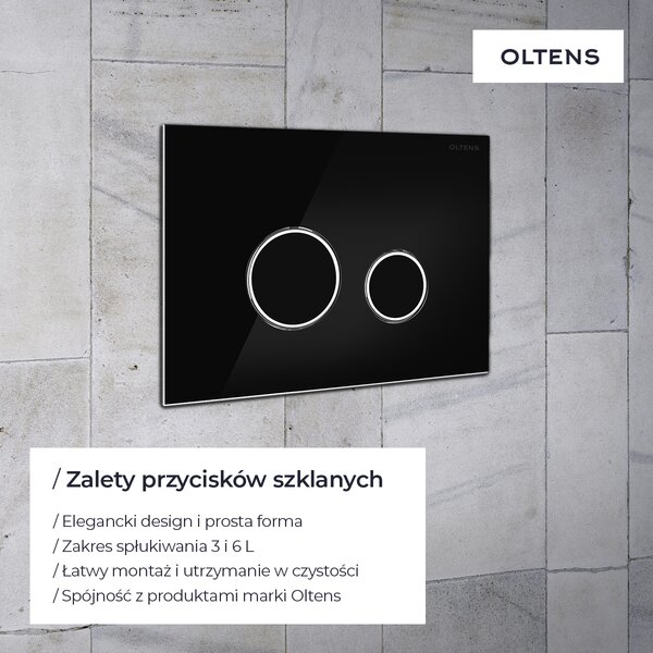 Oltens Lule buton de spălare pentru WC alb/crom 57201010