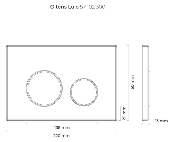 Oltens Lule buton de spălare pentru WC auriu periat 57102810