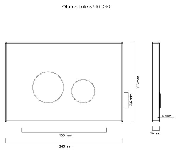 Oltens Lule buton de spălare pentru WC alb/crom 57201010
