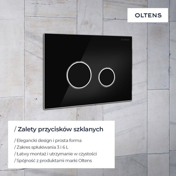Oltens Torne buton de spălare pentru WC alb/crom/alb 57200000