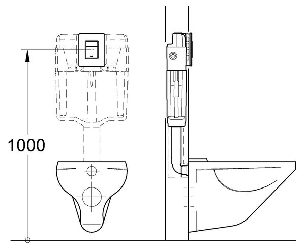 Grohe Skate buton de spălare pentru WC crom lucios 38732000