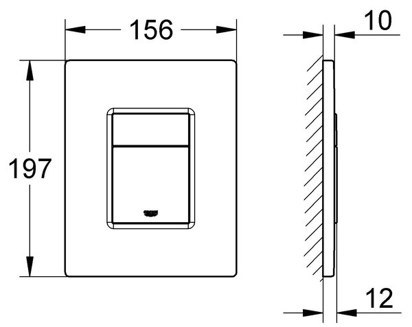 Grohe Even buton de spălare pentru WC negru 38966KF0