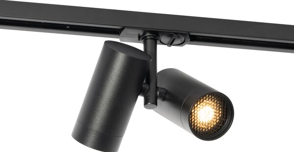 Spot modern cu șină monofazat negru cu 2 lumini - Iconic Scopio