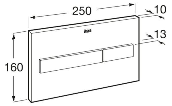 Roca PL7 buton de spălare pentru WC negru A890188206