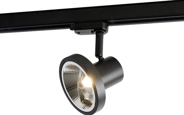 Spot de șină modern trifazic negru AR111 - Jeany