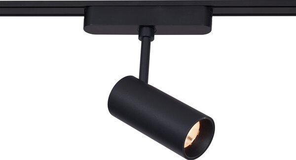 Sistem modern de iluminat pe șine cu 4 spoturi negre monofazate 200 cm - Magnetic Gert
