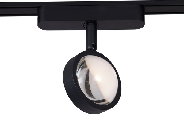 Sistem modern de iluminat pe șine cu 4 spoturi negre monofazate - Magnetic Lance