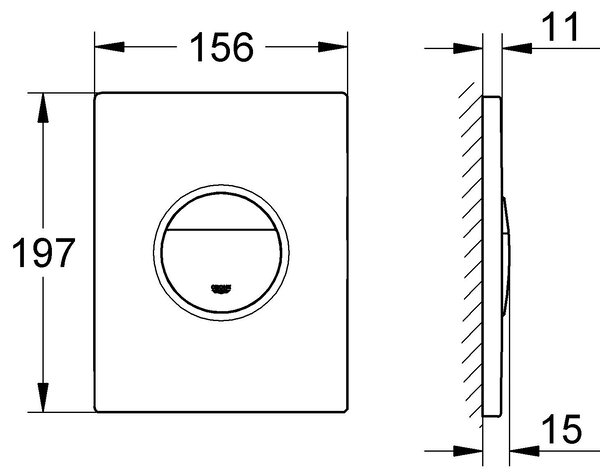 Grohe Nova buton de spălare pentru WC Alpine white 38765SH0