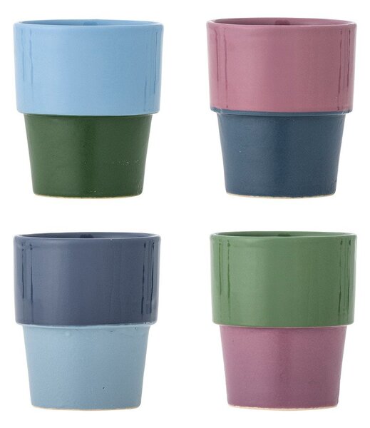 Cești 4 buc. pentru cappuccino din gresie ceramică 150 ml Ewan – Bloomingville