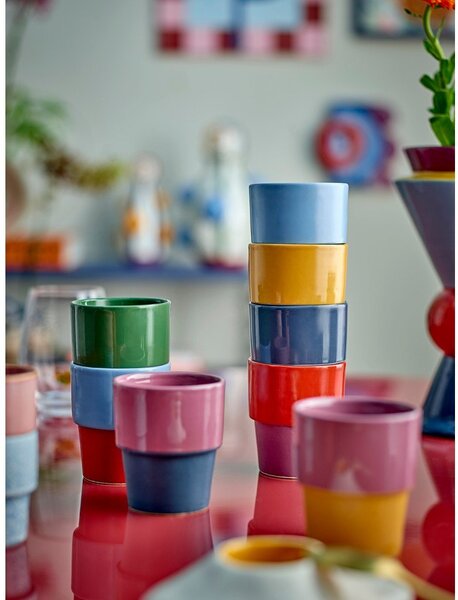 Cești 4 buc. pentru cappuccino din gresie ceramică 150 ml Ewan – Bloomingville
