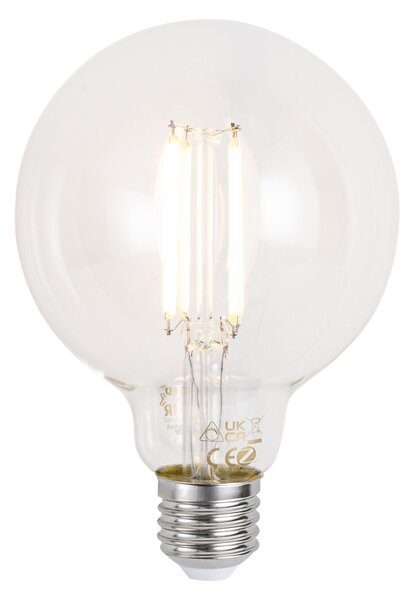 Bec inteligent LED E27, reglabil, G95, transparent, 7W, 806 lm, 2700-6500K, Zigbee