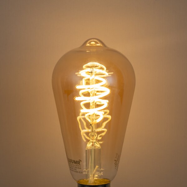 Set 5 becuri Becuri LED inteligente E27 reglabile ST64 chihlimbar 4,9W 320lm 2500K