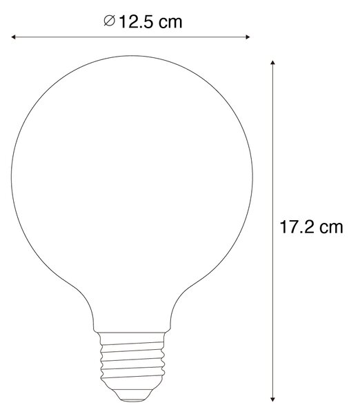 Set 5 becuri Becuri LED inteligente E27 reglabile G125 transparente 7W 806lm 2700-6500K