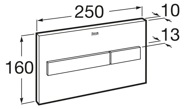 Roca PL7 buton de spălare pentru WC alb A890188207