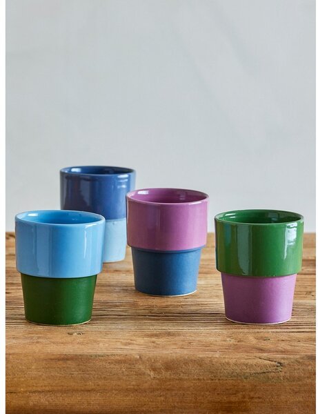 Cești 4 buc. pentru cappuccino din gresie ceramică 150 ml Ewan – Bloomingville