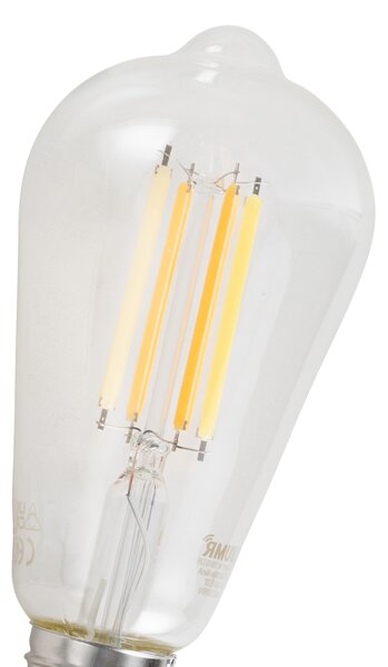 Set de 5 becuri LED inteligente E27, reglabile, ST64, transparente, 7W, 806 lm, 2700-6500K, Zigbee