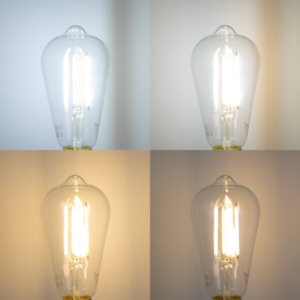 Bec LED E27 reglabil ST64 transparent 7W 806 lm 2700-6500K Zigbee