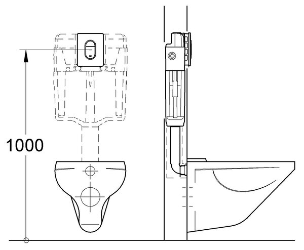 Grohe Arena buton de spălare pentru WC crom lucios 38844000