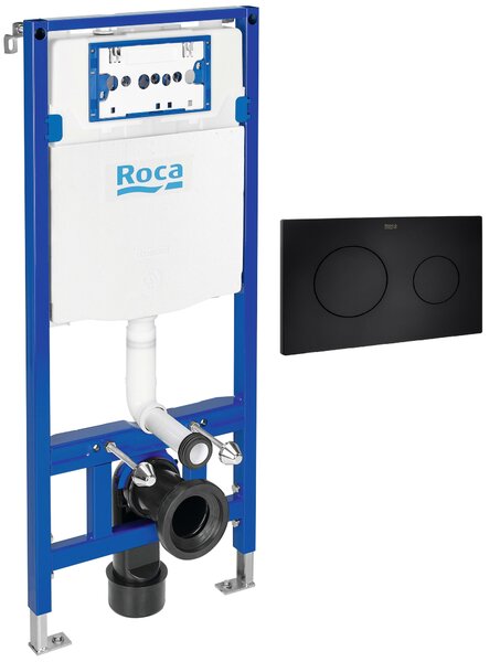 Set cadru încastrat Roca Duplo One A890070020, buton de spălare Roca PL A890189206