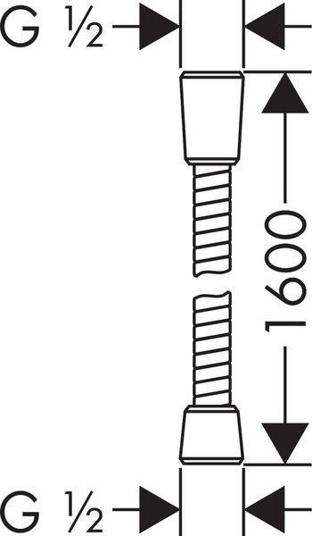 Hansgrohe Sensoflex furtun de duș 160 cm crom 28136000