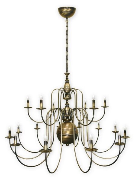 Brilagi - Candelabru suspendat pe lanț OPERA MAX 18xE14/60W/230V alamă