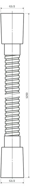 Omnires furtun de duș 125 cm || 022-XBSB