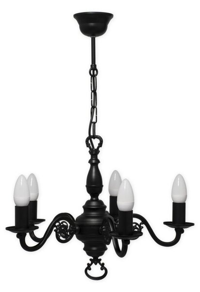 Brilagi - Candelabru pe lanț IMPERO 5xE14/60W/230V negru