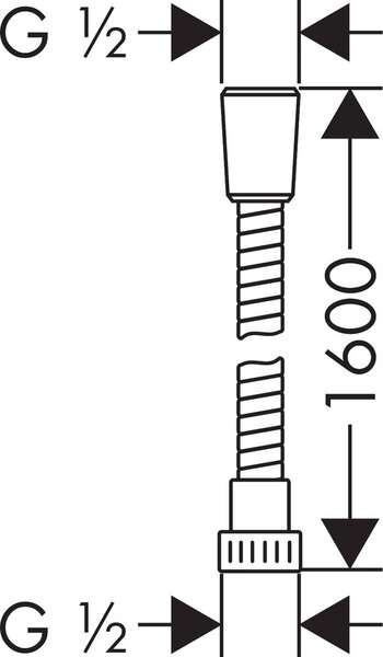 Hansgrohe Metaflex furtun de duș 160 cm crom 28266000