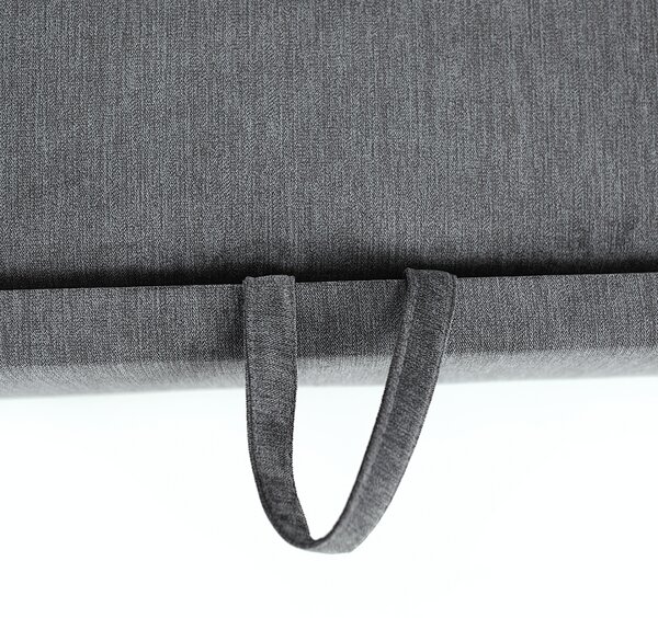 KONDELA Colţar extensibil, material textil gri, model stânga, SANTIAGO