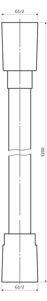 Omnires furtun de duș 125 cm argint SILVER-X125SL