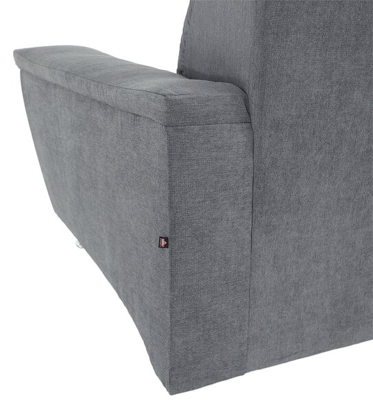 KONDELA Colţar extensibil, material textil gri, model stânga, SANTIAGO