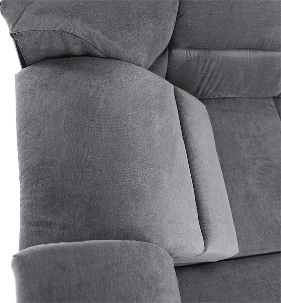 KONDELA Colţar extensibil, material textil gri, model stânga, SANTIAGO