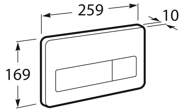 Roca PL buton de spălare pentru WC oţel A890197004