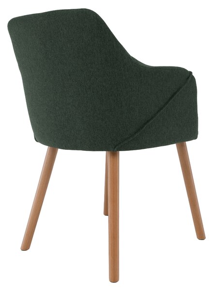 KONDELA Fotoliu design, verde / fag, PETRUS