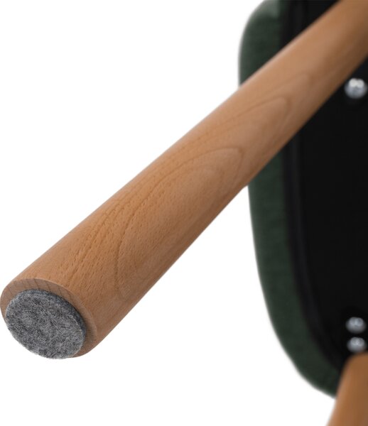 KONDELA Fotoliu design, verde / fag, PETRUS