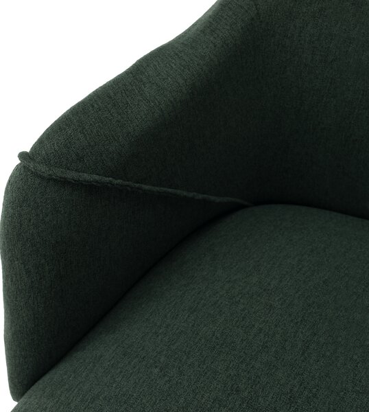 KONDELA Fotoliu design, verde / fag, PETRUS