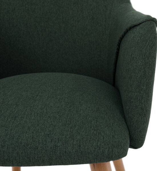 KONDELA Fotoliu design, verde / fag, PETRUS