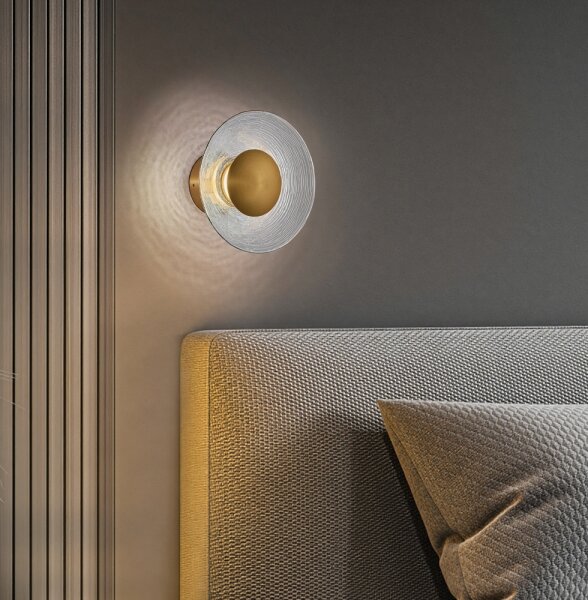 Lampă de perete LED GLAMOUR, 9W/230V, aurie