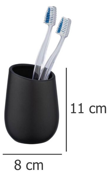 Wenko Badi pahar pentru periuta de dinti negru 23651800
