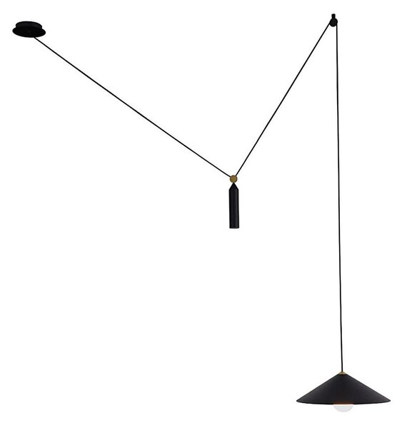 Pendul cu cablu ALTO 1xE27/60W/230V negru