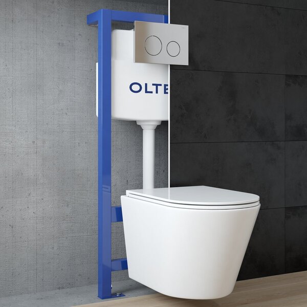 Oltens Triberg cadru încastrat cu buton și sigiliu pentru vas wc suspendat 58300100