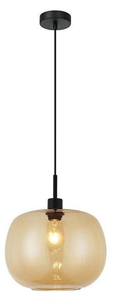 Lustră suspendată pe cablu ALAN 1xE27/40W/230V bej fumuriu/negru