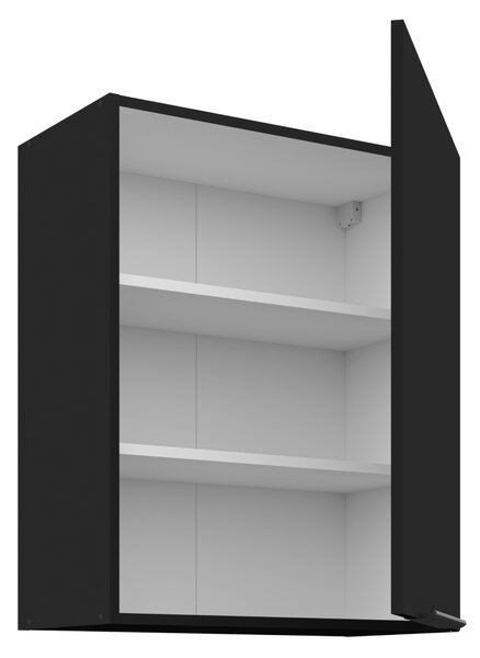 KONDELA Dulap de sus, negru, SIBER 60 G-72 1F