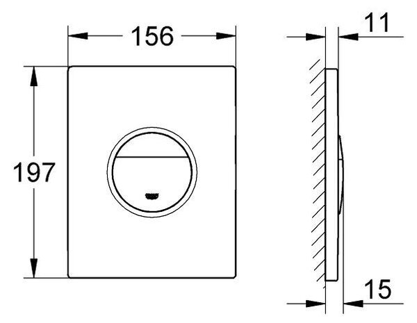 Grohe Nova buton de spălare pentru WC StarLight Chrome 38765000