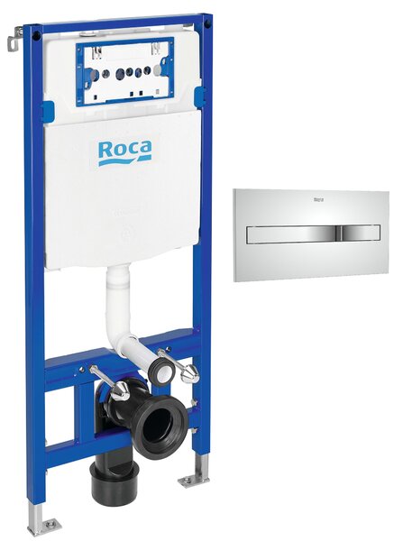 Set cadru încastrat Roca Duplo One A890070020, buton de spălare Roca PL A890196001